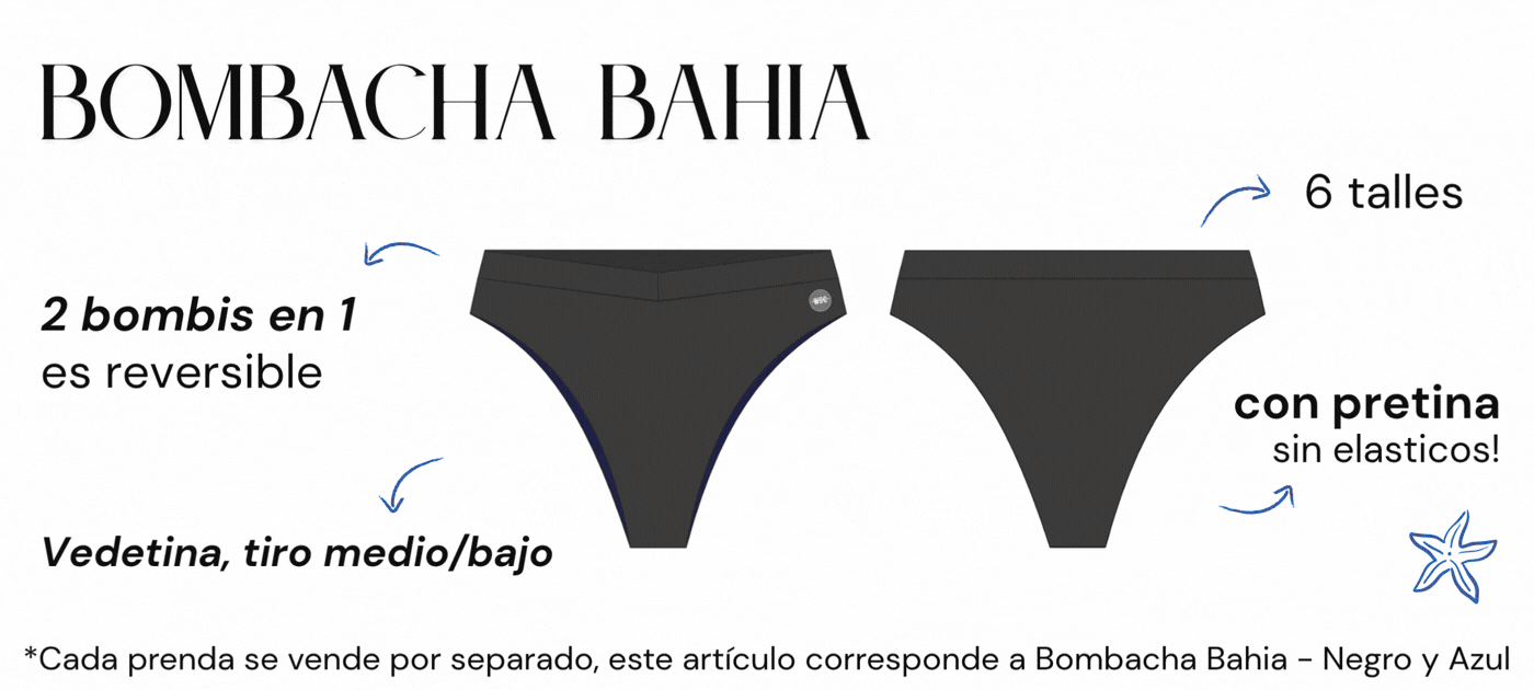 bombacha vedetina reversible negra y azul